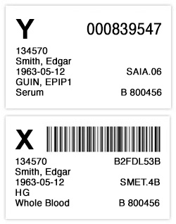 UAL barcode labels